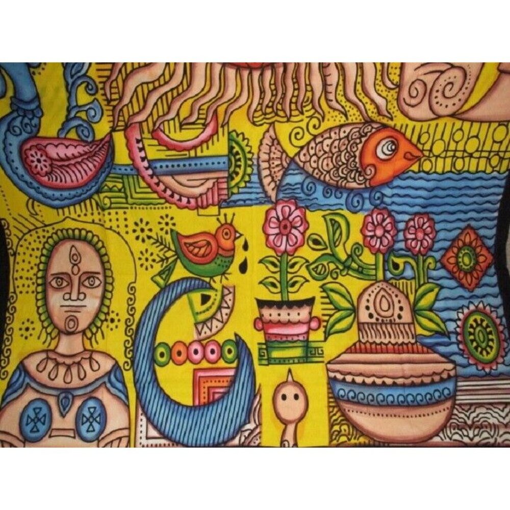 New Large Mexicali Sun God Southwest Tapestry Room Decor Wall Hanging Coverlet - Picture 3 of 5